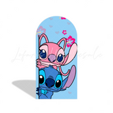 Stitch Theme Happy Birthday Party Arch Backdrop Wall Cloth Cover